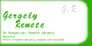 gergely remete business card